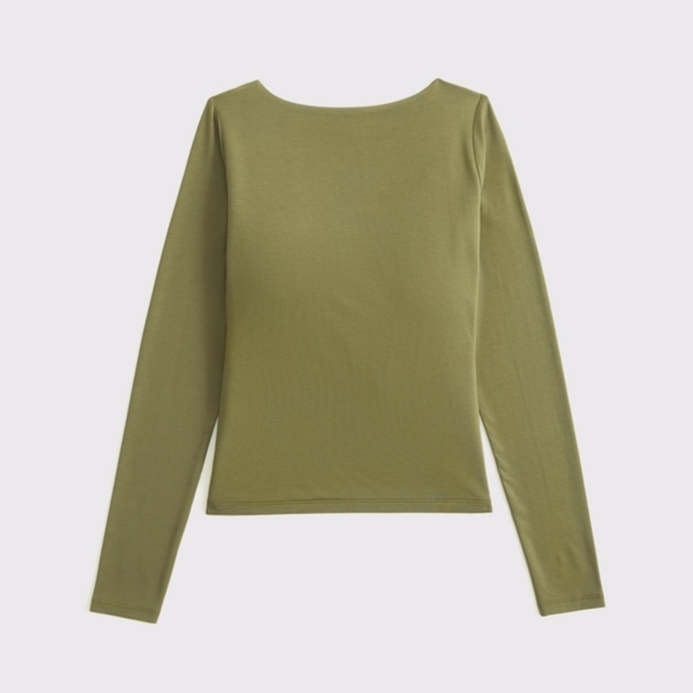Abercrombie & Fitch Olive Long Sleeve Top